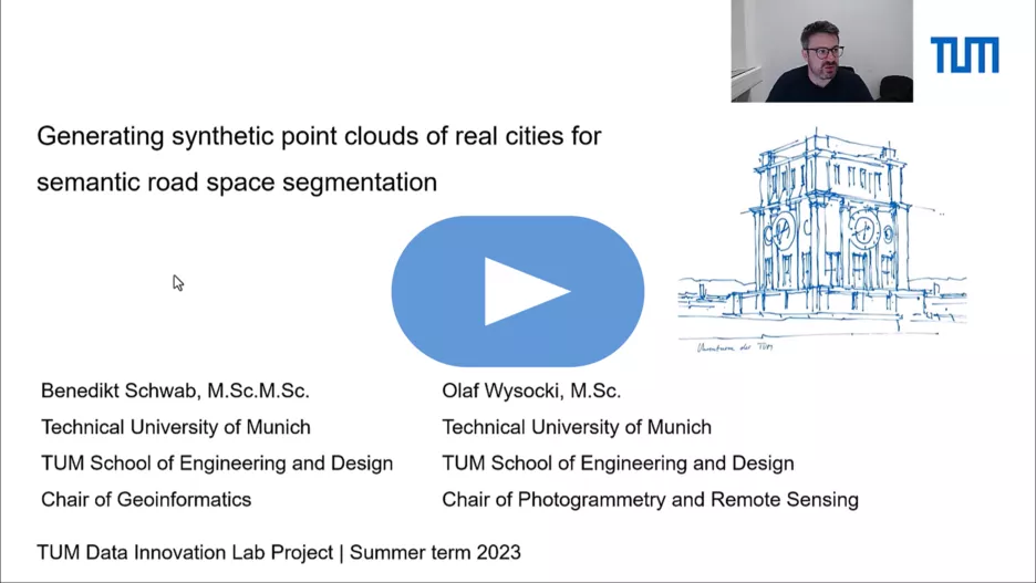 Video of project: Generating synthetic point clouds of real cities for semantic road space segmentation 