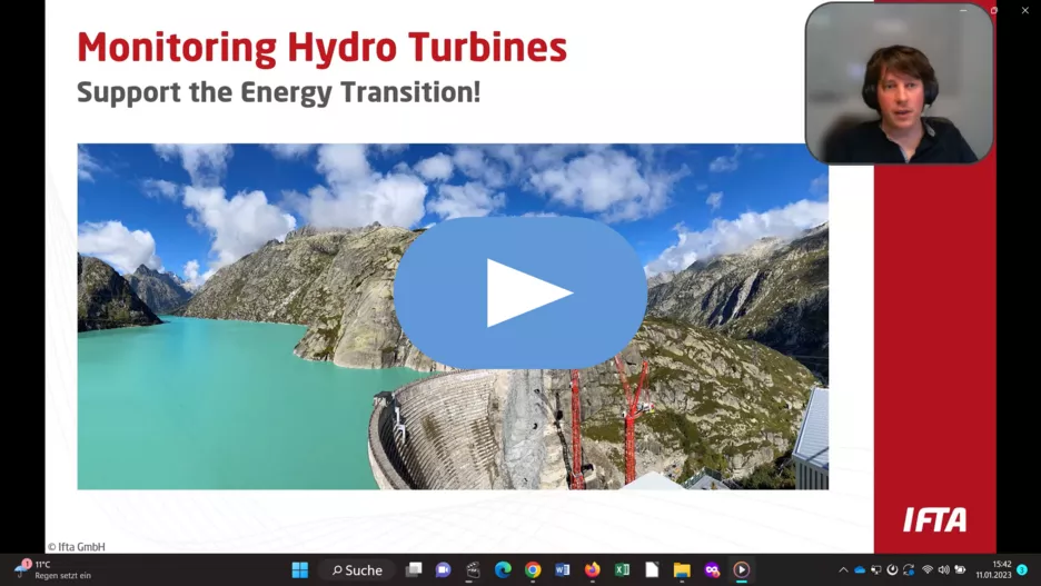 Video of project: Support the Energy Transition – Monitoring Hydro Turbines