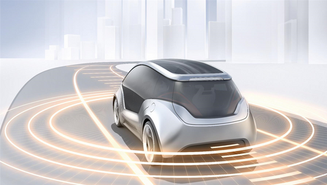 Illustration of a futuristic car