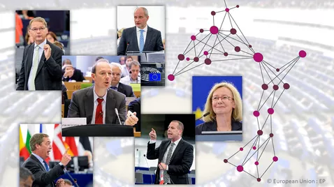 An illustrationo of the network of the European Parliament