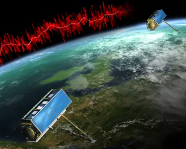 A picture from the space of a Satellite 