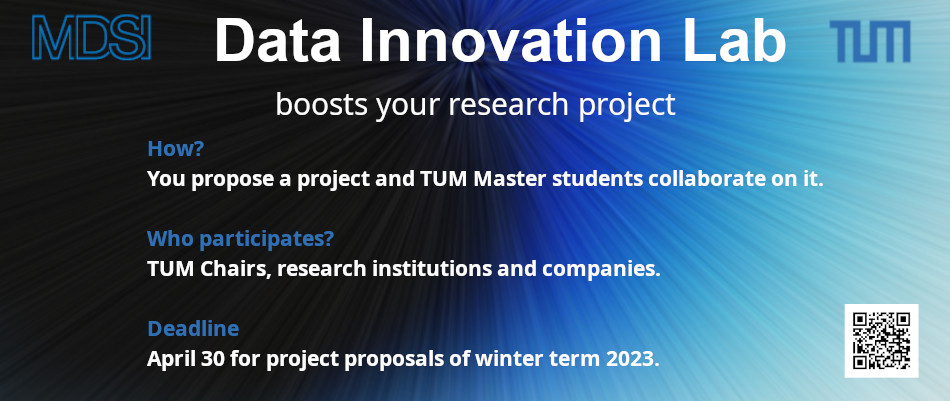 Data Innovation Lab call for projects in wintersemester 2023/24
